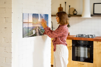 Magnetkort med magneter Bergslandskap