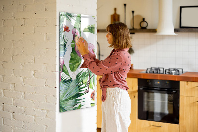 Magnetická tabuľa na magnetky för barn Natur flamingofågel