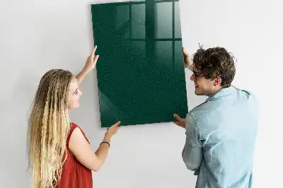 Magnetisk skrivtavla med linjärt bladmönster