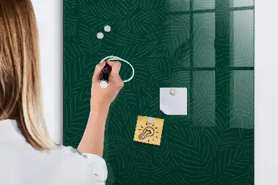 Magnetisk skrivtavla med linjärt bladmönster