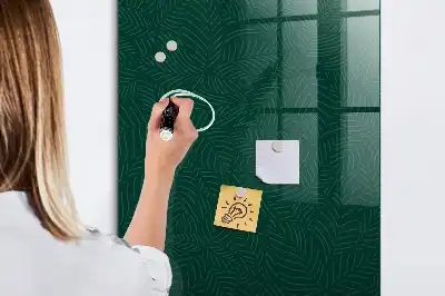 Magnetisk skrivtavla med linjärt bladmönster
