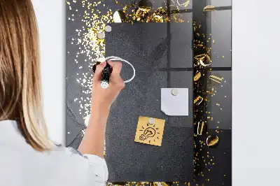 Magnetisk rittavla i utförandet guldkonfetti
