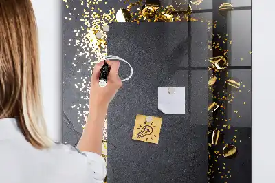 Magnetisk rittavla i utförandet guldkonfetti