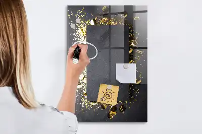 Magnetisk rittavla i utförandet guldkonfetti