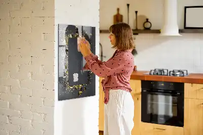 Magnetisk rittavla i utförandet guldkonfetti