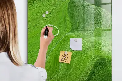 Magnetisk skrivtavla med motiv av vågabstraktion