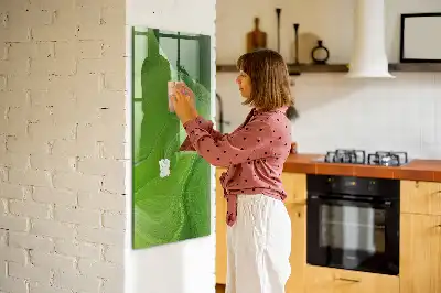 Magnetisk skrivtavla med motiv av vågabstraktion