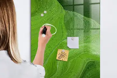 Magnetisk skrivtavla med motiv av vågabstraktion