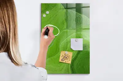 Magnetisk skrivtavla med motiv av vågabstraktion