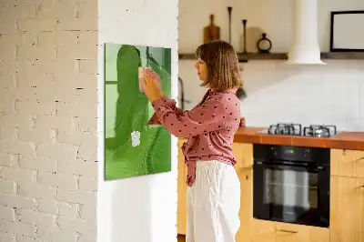 Magnetisk skrivtavla med motiv av vågabstraktion