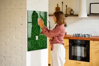 Magnetisk rittavla med motiv av blad