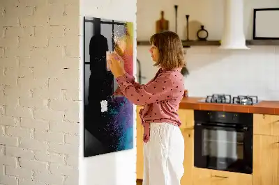 Magnetisk skrivtavla i färgglad design