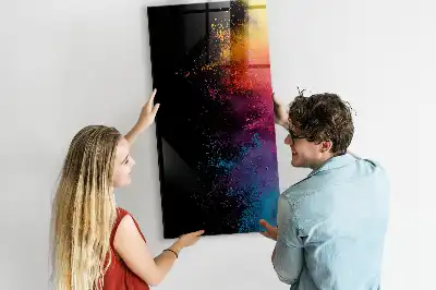 Magnetisk skrivtavla i färgglad design