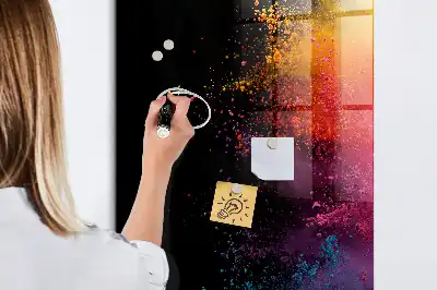 Magnetisk skrivtavla i färgglad design