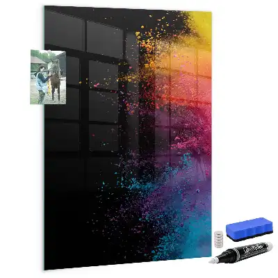 Magnetisk skrivtavla i färgglad design