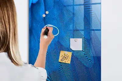 Magnetisk skrivtavla med motiv av fågelfjädrar
