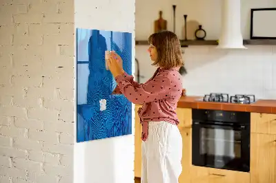 Magnetisk skrivtavla med motiv av fågelfjädrar