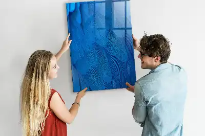 Magnetisk skrivtavla med motiv av fågelfjädrar