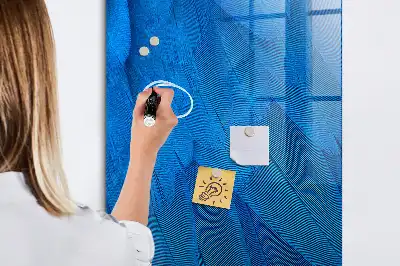 Magnetisk skrivtavla med motiv av fågelfjädrar