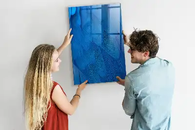 Magnetisk skrivtavla med motiv av fågelfjädrar