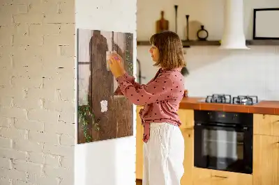 Magnetisk rittavla i rustikt trä