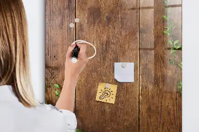 Magnetisk rittavla i rustikt trä