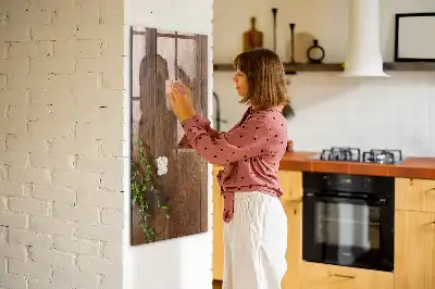 Magnetisk rittavla i rustikt trä