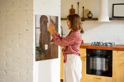 Magnetisk rittavla i rustikt trä