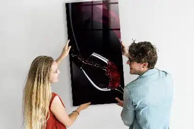 Magnetisk skrivtavla i motivet Spillt vin