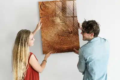 Magnetisk rittavla med motiv av tvärsnitt av trädstam