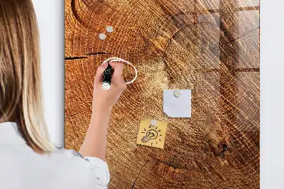 Magnetisk rittavla med motiv av tvärsnitt av trädstam