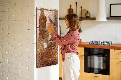 Magnetisk rittavla med motiv av tvärsnitt av trädstam