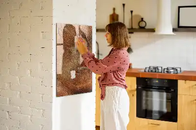 Magnetisk rittavla med motiv av tvärsnitt av trädstam