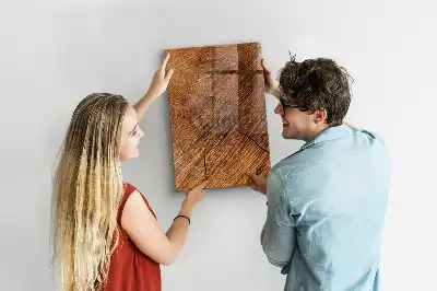 Magnetisk skrivtavla i varm träton