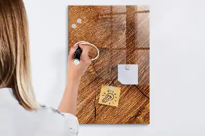 Magnetisk skrivtavla i varm träton
