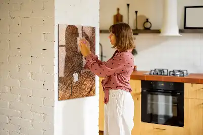 Magnetisk skrivtavla i varm träton