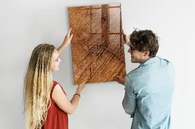 Magnetisk skrivtavla i varm träton