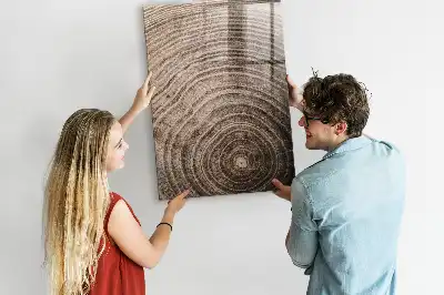 Magnetisk rittavla med motiv av trädets årsringar