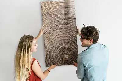 Magnetisk rittavla med motiv av trädets årsringar