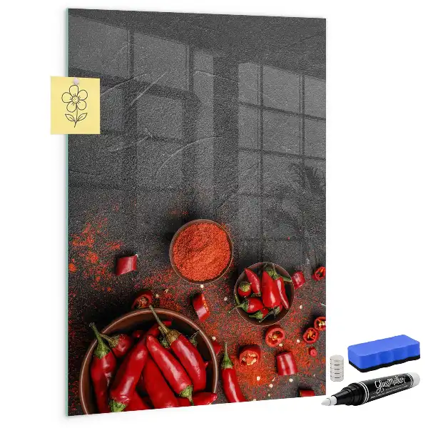 Mald paprika magnetisk skrivtavla