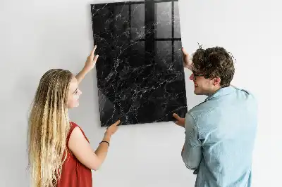 Magnetisk skrivtavla i mörk marmor