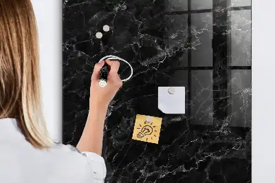 Magnetisk skrivtavla i mörk marmor