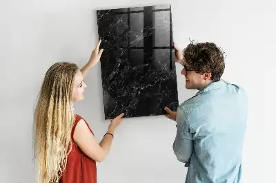 Magnetisk skrivtavla i mörk marmor