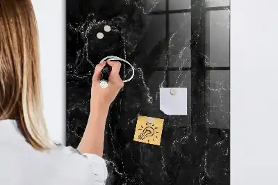 Magnetisk skrivtavla i mörk marmor