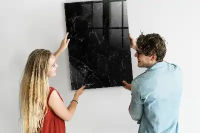 Magnetisk skrivtavla i mörk marmor