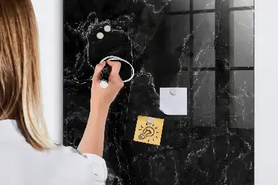 Magnetisk skrivtavla i mörk marmor