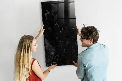 Magnetisk skrivtavla i mörk marmor