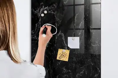 Magnetisk skrivtavla i mörk marmor