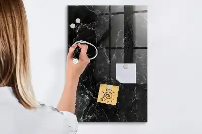 Magnetisk skrivtavla i mörk marmor