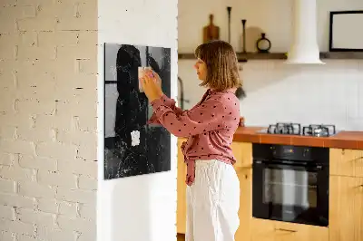 Magnetisk skrivtavla i mörk marmor
